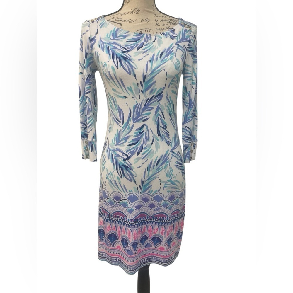 Lilly Pulitzer Printed Shift Dress | Tropical Resort Wear XS EUC